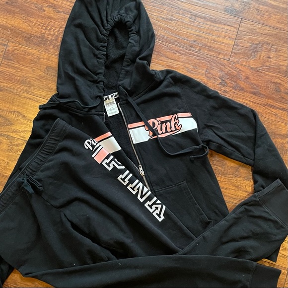 Pink Victoria Secrets Black Sweatsuit - Picture 7 of 7